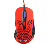 Xtrfy M4 RGB Ultra Light Wired Gaming Mouse, ergonomisks dizains labās rokas lietotājiem, modernākais Pixart 3389 sensors, regulējams RGB apgaismojums, Kripparrian Red Edition