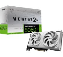 MSI GeForce RTX 5060 Ti 16G Ventus 2X OC White - 16 GB GDDR7 (28 Gb/s/128 bitu), PCIe 5, Boost: 2602 MHz, HDMI 2.1b, DisplayPort 2.1b