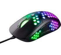 Trust Gaming GXT 960 Graphine Lightweight RGB Gaming Mouse, 74 g, 200-10,000 DPI, regulējams polarizācijas ātrums līdz 1000 Hz, 6 programmējamas pogas, datorpele klēpjdatoram, datoram, Windows - melna