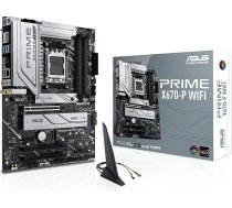 ASUS Prime X670-P WiFi Gaming pamatplate Socket AMD AM5 (Ryzen 7000, ATX, PCIe 5.0, 3X M.2, DDR5 atmiņa, WiFi6, USB 3.2 Gen 2x2 Type-C, Aura Sync RGB apgaismojums)