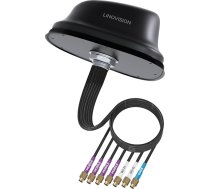 LINOVISION 5G LTE MIMO Combo 7-in-1 antena, 4 x 5G LTE, 1 x GNSS, 2 x Wi-Fi, āra jumta SMA antena ar 3 m kabeli, darbojas ar Teltonika RUTM50, RUTX50, TRB500, RUTC50 (PR1KC640)