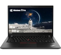 Lenovo Thinkpad T14 Gen 1 Business Notebook, 14" FHD displejs, Intel Core i5-10310U, 16 GB RAM, 512 GB SSD, amerikāņu QWERTY tastatūra, Windows 11 Pro (atjaunots)
