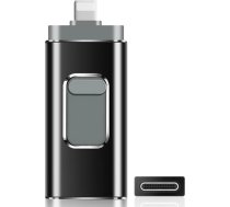 256 GB Photo Stick 4-in-1 USB zibatmiņas karte, nav nepieciešama lietotne, ārējā atmiņa fotoattēlu dublēšanai un atmiņas paplašināšanai, zibatmiņas disks ar plug and play dublēšanu fotoattēliem un video, ātra pārsūtīšana