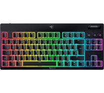 Razer BlackWidow V4 Tenkeyless HyperSpeed Low Profile - bezvadu spēļu tastatūra (HyperSpeed Wireless & BT, Hot-Swap, daudzfunkcionāli rotējošie un funkcionālie taustiņi) Oranžs slēdzis | DE Layout