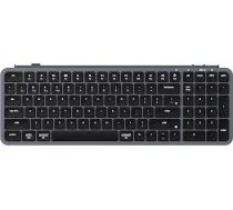 Keychron B2 Pro Ultra Thin Wireless ZMK Custom tastatūra, 96% ASV izkārtojums, trīs režīmi, Bluetooth/vads, programmējama, viegls dizains, klusie taustiņi, Mac/Windows, kosmosa pelēkā krāsā