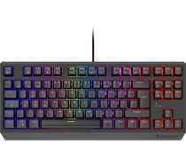 Genesis Thor 230 TKL mehāniskā spēļu tastatūra, karstā nomaiņa, RGB Prismo efekts, bez taustiņiem, dubultā šāviena taustiņi, N-Key Rollover, Anti-Ghosting, trokšņu izolācija, USB, saderīga ar PC, PS5, PS4, Xbox