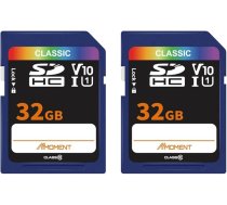 MMOMENT 2 x 32 GB SD kartes Full HD video ierakstīšanai Digitālā kamera SLR ar vienu objektīvu V10 Class 10 UHS-I U1 līdz 95MB/s