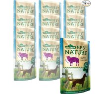 Dehner Best Nature barība pieaugušiem suņiem, jēra gaļa un bumbieri ar auzu pārslu piedevu, maisiņā, 12 x 150 g (1,8 kg)