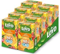 LOYD – Hot'N Cold Ābols un ananāsi – 8 gab. iepakojums – 8 x 15 atsevišķi iesaiņoti tējas maisiņi, tēja aukstai un karstai lietošanai, vasaras ledus tēja, aromatizēta aukstā tēja, ar dabīgām sastāvdaļām, aukstā uzlējuma tēja