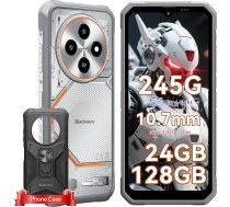 Blackview Fort 2 Outdoor Handy Android 15, 24(8+16)GB+128GB/2TB, Ultra-Dünn 10.7mm Outdoor viedtālrunis bez iebūves, Gemini AI, 6.56" HD+90 Hz, IP69K Wasserdicht 16MP+13MP, 4G Dual/NFC/OTG/GPS/245g