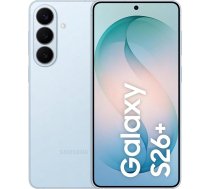 Samsung Galaxy S26+ AI viedtālrunis ar Galaxy AI, bez līguma, mobilais tālrunis ar Android, 12 GB RAM, 512 GB atmiņa, AP procesors, 50 MP, Sky Blue
