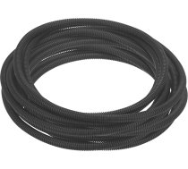 QUARKZMAN Split Cable Duct Pipe 1/2 Inch (12 mm) ID 50 ft (15 m) Cable Duct Pipe Karstumizturīga un aukstumizturīga -40 F līdz 257 F Plastmasas elastīga šļūtene kabeļu aizsardzībai elektrības kabeļiem, melna