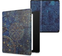 kwmobile Korpuss Amazon Kindle Oasis 10. paaudzes lasītāja vāciņš ar automātisko miega funkciju - Mandala ar dzeltenu un tumši zilu krāsojumu