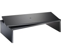 Meliconi Space System TV galds, grozāms TV un monitoru statīvs, 360° rotējoša pamatne, kravnesība līdz 45 kg, koks, ražots Itālijā, melns