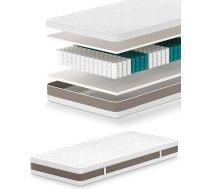 Matratze 90x200, Höhe 24cm, Premium Federkernmatratze mit Taschenfedern, Matratze H3 H4, 7 Zonen, Taschenfederkernmatratze, Abnehmbarer und waschbarer Bezug, Allergikergeeignet