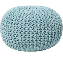Beliani Trendy Conrad Ottoman in Light Blue Cotton 50 x 35 cm