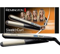 Remington S6500 gluds un lokšņu taisnotājs ar noapaļotu dizainu precīzai lokīšanai, melns / bēšs