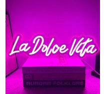 La Dolce Vita neona zīme sienas dekorēšanai, neona gaisma, gaismas reklāma, dāvana kāzām, ballītēm un dzimšanas dienām, praktiska LED neona zīme mājas dekorēšanai