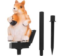 LED Eichhörnchen Gartenleuchte 2 Stück aus Acryl mit Erdspieß Dekorative Außenbeleleuchtung für Rasen und Garten Batteriebetrieben Wetterfest