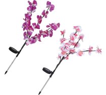 Solarbetriebene LED-Orchideenbaum-Lichter, Schöne, Zarte Dekorative Beleuchtung für den Garten, Innenhof, Orchideenblütenlicht für die Außendekoration