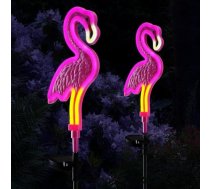 2 Packungen LED Solar-angetriebenen Flamingo-Lichter, Schöne Außenhof Dekoration Lampe, Drahtlose Dämmerung bis Dämmerung wasserdichte Garten Straße Landschaft Lichter.