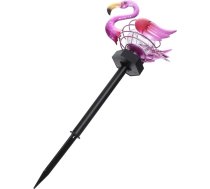 HEMOTON Saules lampa Flamingo dārza gaismas apgaismojums Dekoratīvs saules Flamingo dārza gaismas apgaismojums Ornaments Saules krāsā