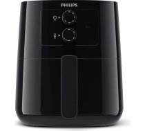 Philips Essential gaisa fritēze - 4,1 L, 1400 W, Rapid Air tehnoloģija, NutriU recepšu lietotne, 60 minūšu taimeris, regulējama temperatūra, fritēšanas ierīce bez eļļas, melna (HD9200/90)