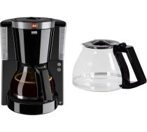 Melitta Look IV Selection - filtrēšanas kafijas automāts - ar stikla krūzi - pilienu aizbāzni - 10 tasītes - melns (1011-04) & Look Base, stikla krūze, melns