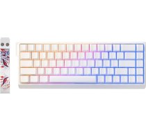 YUNZII MADLIONS MAD68 HE Rapid Trigger Wired Magnetic Mechanical Gaming Keyboard 60% Hall efekta slēdži, regulējams ieslēgums, PBT taustiņi RGB, 8K aptaujas ātrums (balts, magnētiskais dzintara pro slēdzis)