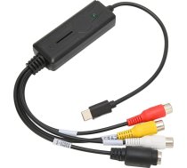 USB C 2.0 audio video uztveršanas karte, uz USB pārveidotājs adapteris AV NTSC PAL Video S Video uz USB C 2.0 ADC pārveidotājs, atbalsta 7/10/2000/XP/Vista/OS X