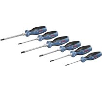 Bosch profesionālo Torx skrūvgriežu komplekts 6 gab. (Torx, S2 tērauds, T10 x 75, T75 x 75, T20 x 100, T25 x 100, T30 x 125 un T40 x 125, ieliktņi)