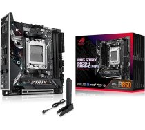 ASUS ROG Strix B850-I Gaming WiFi AMD AM5 B850 Mini-ITX mITX mITX pamatplate 10+2+1 līmenis, DDR5, 2.5G LAN, WiFi 7, 2X M.2, PCIe® 5.0 x16, USB 20Gbps Type-C®, AI Overclocking, AI Networking II, Aura Sync