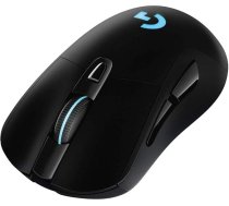 Logitech G703 LIGHT SPEED bezvadu spēļu pele ar HERO 16000 dpi sensoru, bezvadu savienojums, LIGHTSYNC RGB, saderīga ar POWERPLAY, mazs svars 95 g, melna - vācu iepakojums