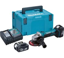 Makita DGA452RMJ Akumulatora leņķa slīpmašīna (18 V in Makpac ar 2 akumulatoriem 4,0 Ah + lādētājs)