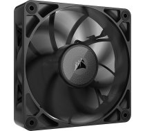 CORSAIR iCUE LINK RX120 MAX 120 mm PWM biezs ventilators - augsts statiskais spiediens - šķidro kristālu polimērs - magnētiskais kupola gultnis - viens ventilators - melns