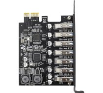 7 porti PCIE uz USB 3.0 HUB PCIE Expansion Card 5Gbps ārējā kontroliera PCI Express Extender adaptera karte priekš Win XP 7 8 10 11