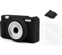 VOVMOEYA ZV-1F kameras vāciņš, Sony ZV-1F ZV-1 II vāciņš, silikona vāciņš Sony ZV-1F/ZV-1 II/ZV-1M2 ar ekrāna aizsargu [2 gab.] un kameras karstās bākas vāciņš
