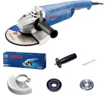 Bosch Professional kabelgebundener Winkelschleifer GWS 2200 P (Scheiben- 230 mm, 2.200-W-Motor, Protection-Schalter, mit Zusatzhandgriff, Schutzhaube, Zweilochschlüssel, Aufnahmeflansch, Spannmutter)
