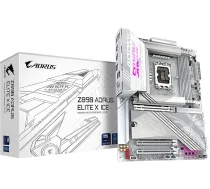 GIGABYTE Z890 AORUS Elite X Ice pamatplate - Atbalsta Intel Core Ultra (Series 2) procesorus, 16+1+2 fāžu VRM, līdz 9500 MHz DDR5 (OC), 1xPCIe 5.0 + 4xPCIe 4.0, Wi-Fi 7, 2.5GbE LAN, Thunderbolt 4