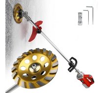 Betona slīpmašīna Makita 18 V akumulatoram, ar garu rokturi, 700 W betona frēze ar aizsargvāciņu, 180 mm dimanta disks frēzēšanai, frēzēšanai, sienu frēzēšanai, tīrīšanas frēzēšanai
