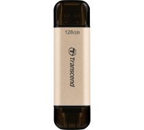 Transcend 128GB Dual USB C zibatmiņas zibatmiņas diskdziņš, Photo Stick iPhone/iPad/Mac, Windows/Android/Tablet/PC/Smart TV/Gaming Console, līdz 420MB/s, USB 3.2 zibatmiņas diskdziņš, Memory Stick ar 2-in-1 C un A tipa zibatmiņu