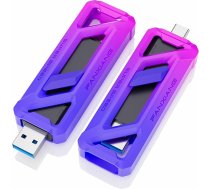 fanxiang Ārējais SSD 256GB, līdz 2050MB/s, USB-C pārnēsājamais SSD, 2-in-1 divu interfeisu C 3.2 Gen2x2 + USB-A cietvielu disks, saderīgs ar iPhone 15pro/Android/Tablet/PC/Mac - FF958