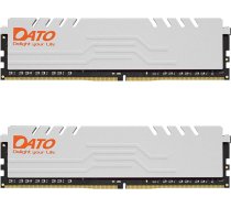 DATO 32GB RAM (16GBx2), DDR4 3200MHz ar radiatoru, PC4-25600 CL16 1.35V 288-Pin Non-ECC UDIMM, galddatora atmiņas modulis spēlēm, Extreme White