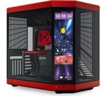 HYTE Y70 Touch Infinite divkameru ATX Mid Tower korpuss ar integrētu 2,5K LCD skārienjūtīgo ekrānu - Black Cherry