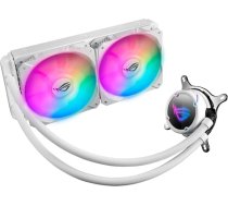 ASUS ROG Strix LC 240 RGB adresējami RGB radiatora ventilatori (3x 120 mm ventilatori, AIO ūdens dzesēšana, Aura Sync RGB, ar RGB ventilatoru), balts