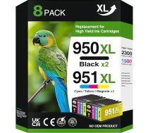 950XL 951XL daudzpakešu printeru kasetnes priekš HP 950 951XL Multipack saderīgas ar HP Officejet Pro 8620 8620 8600 8610 8100 8615 8616 8625 8630 8640 8660 251dw 276dw 271dw Patentēti 2 melni/2 zili/2 magenta/2 dzelteni)