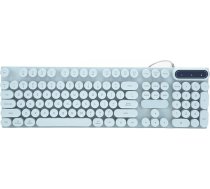 Mehāniskā spēļu tastatūra, USB, vadu, 104 apaļi taustiņi, izgaismota spēļu tastatūra, ergonomiski regulējamas kājas, multimediju taustiņi, vadu tastatūra