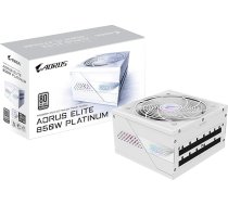 Gigabyte Aorus Elite P850W 80 Plus Platinum pilnībā modulārs PCIe 5.0 ledus barošanas bloks, ATX 3.0, 12VHPWR GPU spraudnis, plakans kabelis
