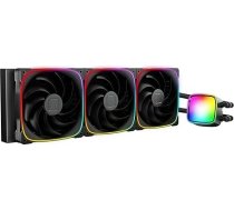 Geometric Future Eskimo Pro - 420 mm AIO CPU šķidrā ūdens dzesētājs- RGB PWM Squama 2503B 140 mm ventilators x 3- Fit Intel LGA 1700, AMDAM5 - melns (GEO-EP-42B)