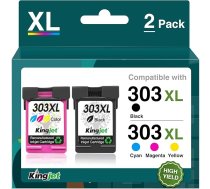 KINGJET 303 XL 303XL Multipack saderīgs ar HP 303 printeru kasetnēm Multipack priekš Envy Inspire 7920e 7200e 7220e Kasetnes priekš HP Envy Photo 7830 6230 6230 6232 6220 7130 7134 6222 6255 6258 10